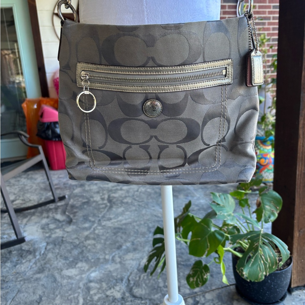 Coach Gray Signature Crossbody Bag